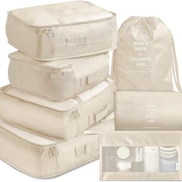 Packing Cubes, Travel Luggage Packing Organizers Set with Toiletry Bag - Picture 1 of 6